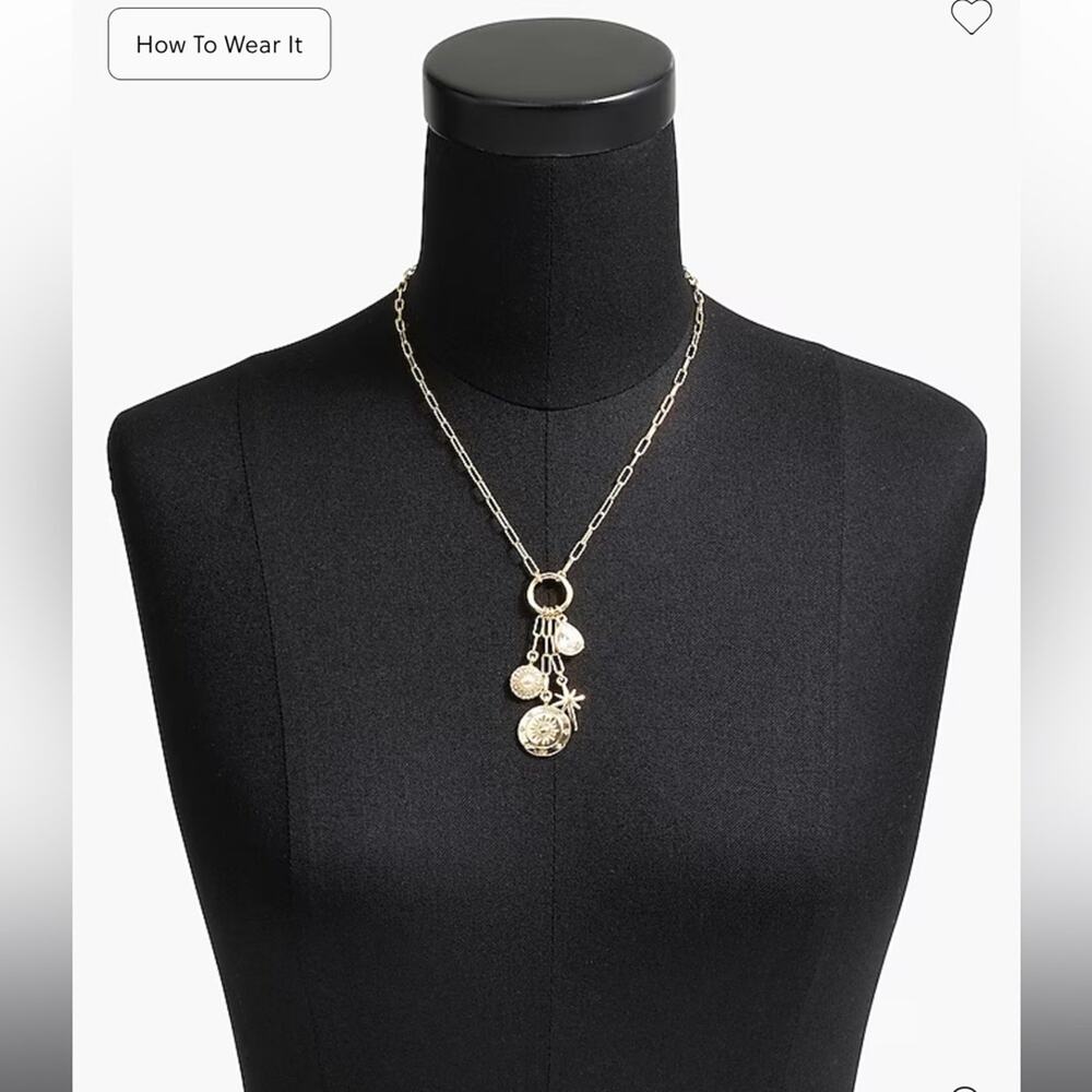 J.Crew Hoop charm necklace